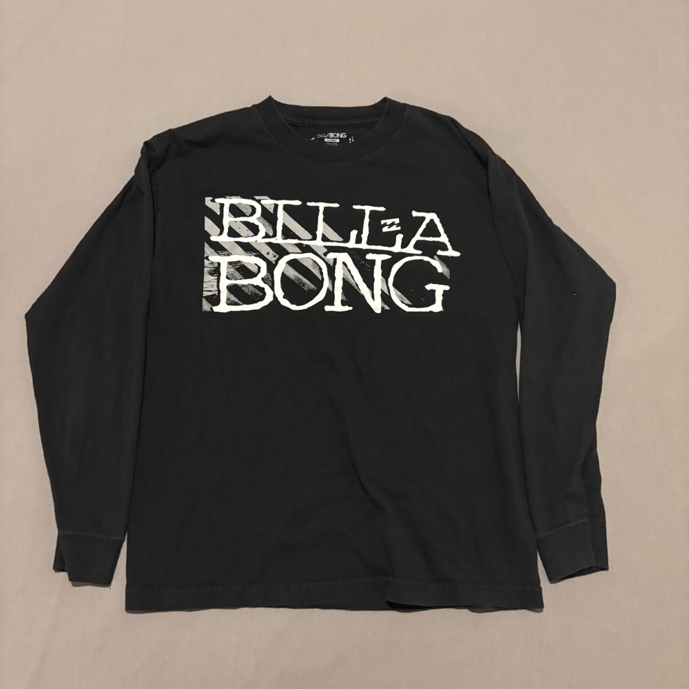 Billabong Shirt XL Black Long Sleeves‎ Casual Surfing Y2K Style Grunge